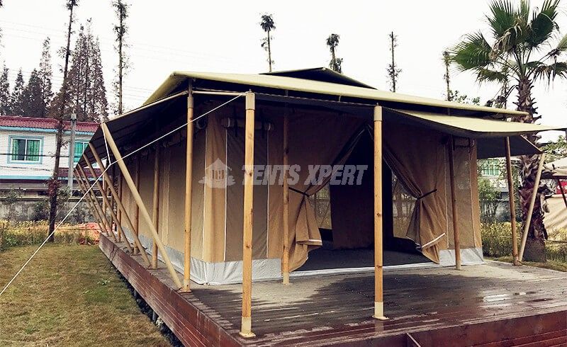 tente en toile de glamping