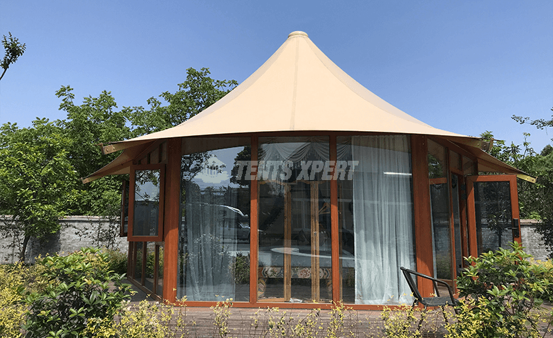 tente lodge hexagonale