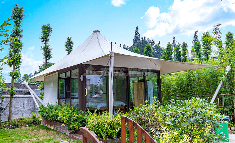 semi-permanent glamping structure