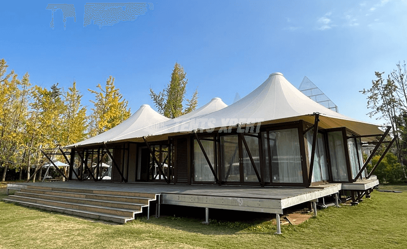 luxury glamping tent