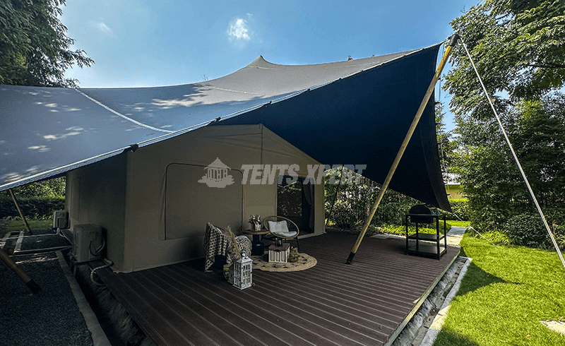 tente en toile de glamping