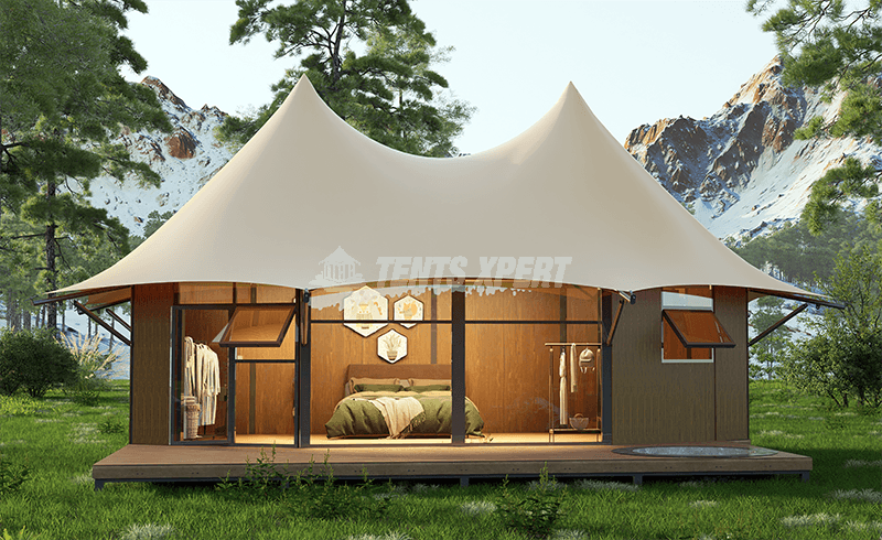 luxury glamping tent