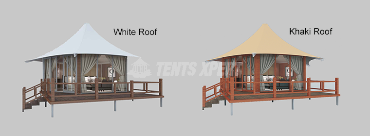 Two Color of Luxury Lodge Tent Roof 