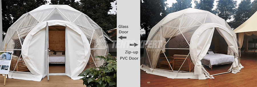 door styles of glamping dome tent