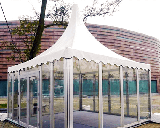 Pagoda Tent Glass Sidewall