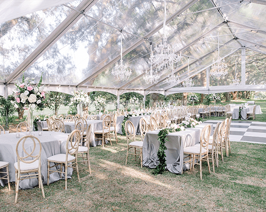 clear span tent for wedding