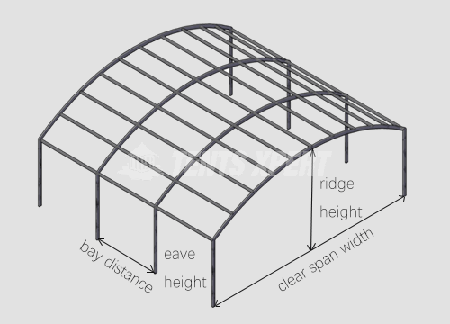 Clear Span Arcum Tent framework