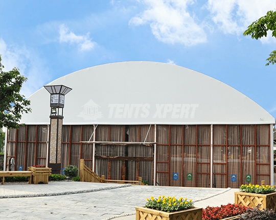 Clear Span Arcum Tent Glass Sidewall