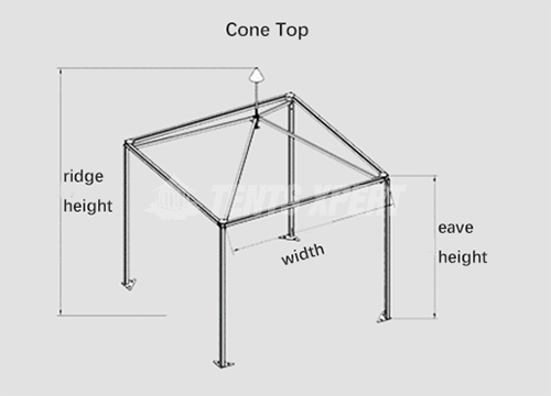 Cadre en aluminium standard de tente de cône de PVC