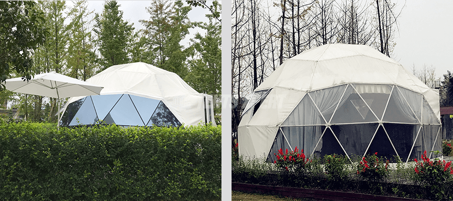 window styles of glamping dome tent