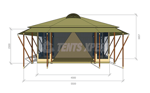 Glamping Safari Tent – Large Canvas Tent