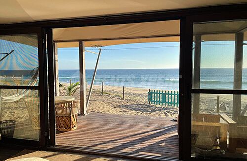 Tent floor-to-ceiling windows