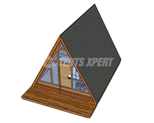 a frame cabin design drawing 01