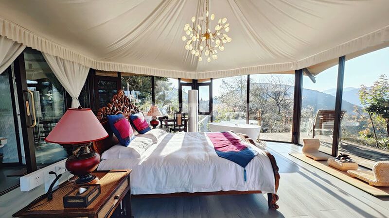 glamping tent bedroom 01