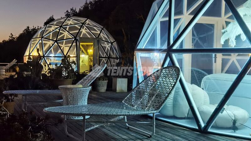 glass dome tent