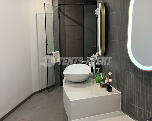 shell shaped tent bathroom