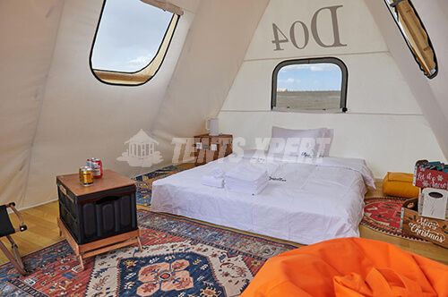 A Frame Canvas Cabin interior 02