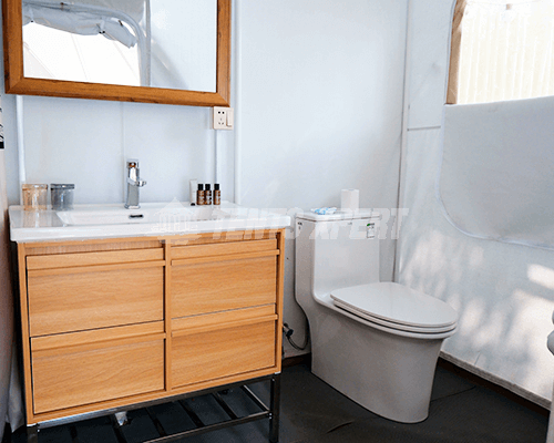 bell tent bathroom