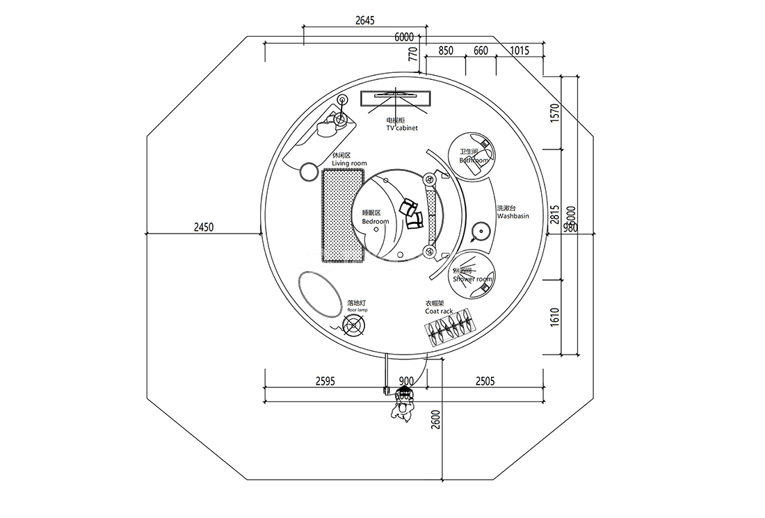 smart glass dome interior layout