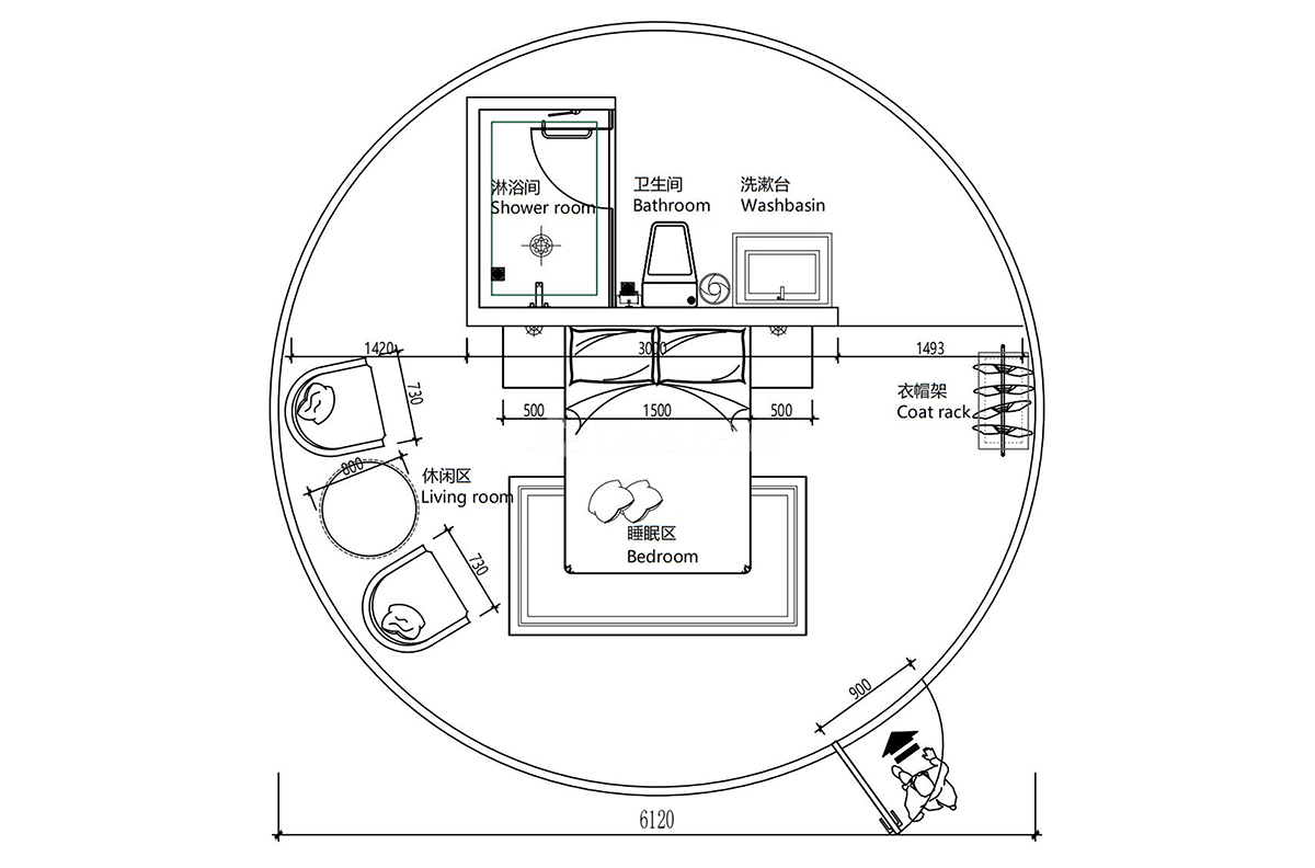 pvc dome interior layout