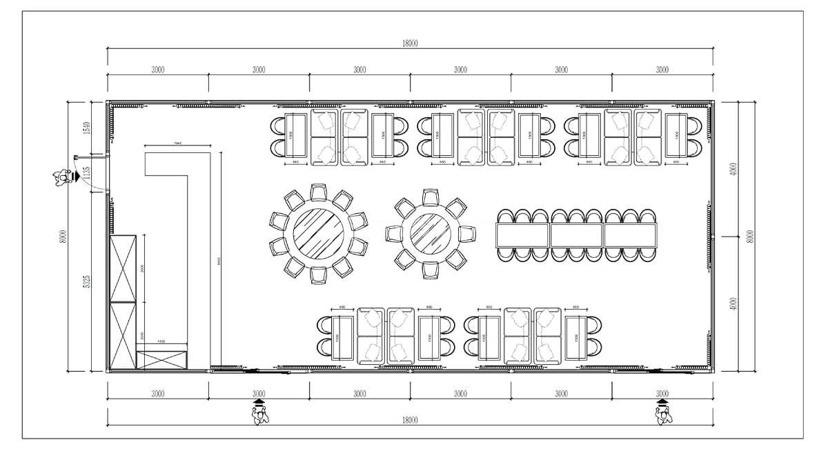 Restaurant Tent interior floor plan