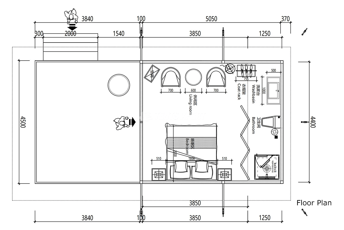 Canvas Safari Tent L Floor Plan