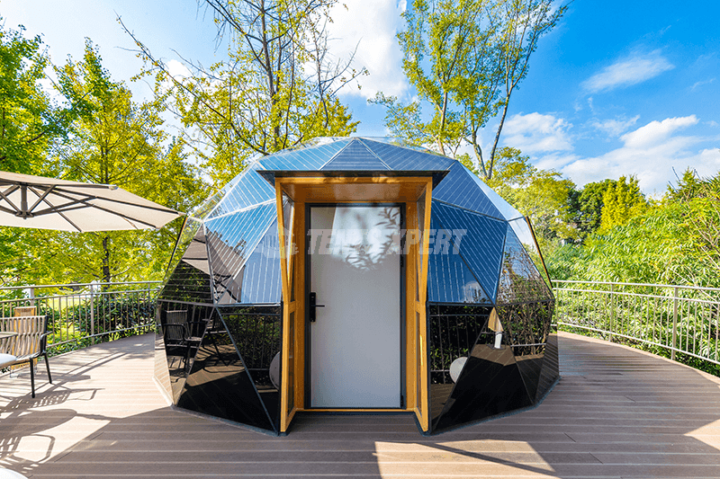 sustainable solar dome tent