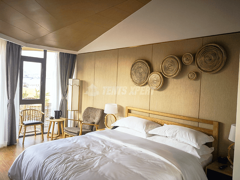 lodge tent bedroom